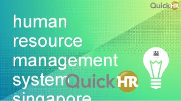 Human resource management system Singapore