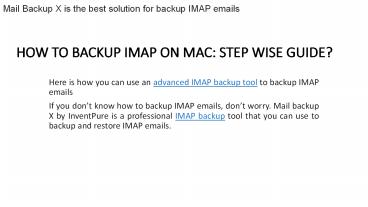 IMAP Backup