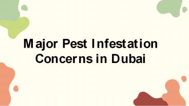 Major Pest Infestation Concerns in Dubai
