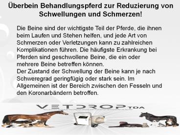 Überbein Behandlungspferd zur Reduzierung von Schwellungen und Schmerzen!