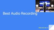 Best Audio recording