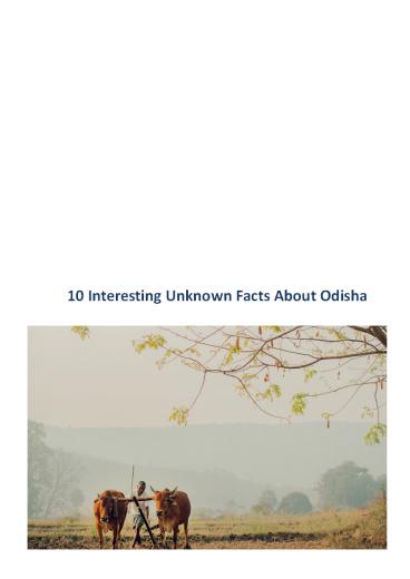 intresting facts about odisha