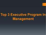 Top 3 executive program in management