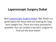 Laparoscopic Surgery Dubai