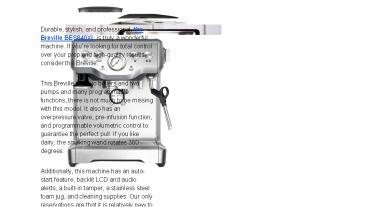 THE TOP 5 BEST SEMI-AUTOMATIC ESPRESSO MACHINE UNDER $1000