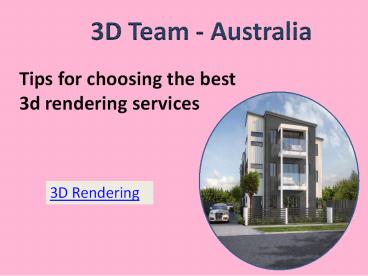 3d rendering teamau