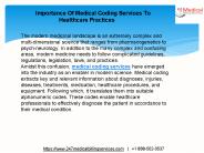 Importance Of Medical Coding Services To Healthcare Practices
