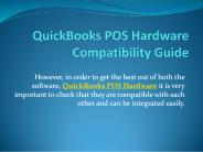 Hardware to use with QuickBooks Point of Sale