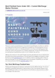 Best paint ball guns under 300