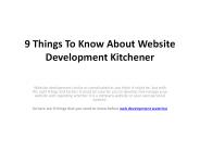 9 Things To Know About Website Development Kitchener
