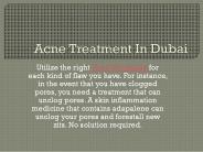 Acne Treatment In Dubai