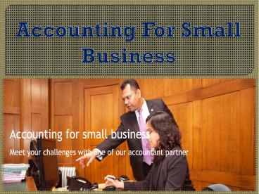 Accounting  For  Small  Business