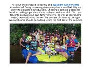 Overnight Summer Camp