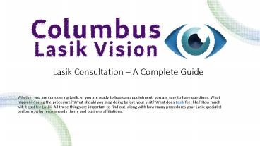 Lasik Consultation – A Complete Guide 