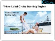 White Label Cruise Booking Engine