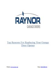 Top Reasons For Replacing Garage Door Opener