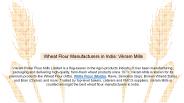 Wheat Flour Manufacturers in India: Vikram Mills PowerPoint PPT Presentation