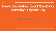 How to Download and Install QuickBooks Connection Diagnostic Tool