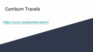 Cumbum Travels | Bus Booking | Reasonable Bus Tickets