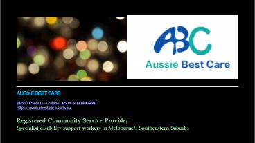 PPT – Disability Services in Melbourne – Perfect Caring Way PowerPoint ...