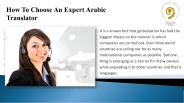 How To Choose An Expert Arabic Translator (1)