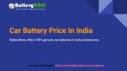 Car Battery Price In India
