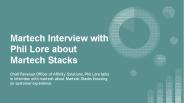 Martech Interview with Phil Lore about Martech Stacks