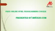 free online HTML Programming Course (5)