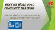 MS Word 2010 complete training (3)