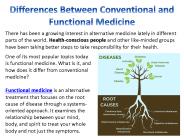 Differences Between Conventional Medicine and Functional Medicine