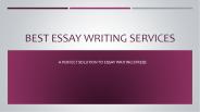 A Perfect Solution to Essay Writing Stress