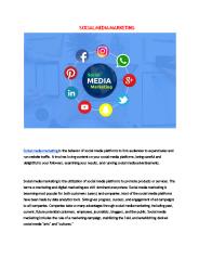 Social media marketing