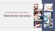Ensure Bottomline Efficiency with Professional Data Entry Services