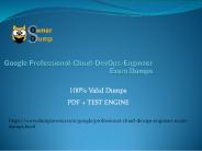 Google Professional-Cloud-DevOps-Engineer Dumps Pdf - Download And Prepare