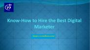 Know-How to Hire the Best Digital Marketer
