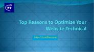 Top Reasons to Optimize Your Website Technical