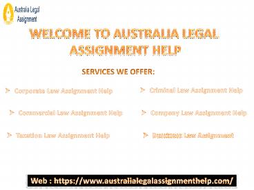 AUSTRALIA LEGAL ASSIGNMENT HELP