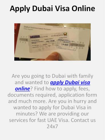 Want to Apply Dubai Visa Online?