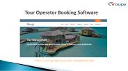 Tour Operator Booking Software