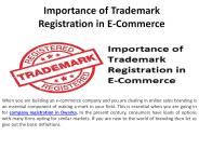 Trademark Registration and Its Importance in E-Commerce