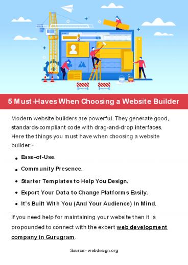 5 Must-Haves When Choosing a Website Builder
