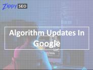 Algorithm Updates In Google