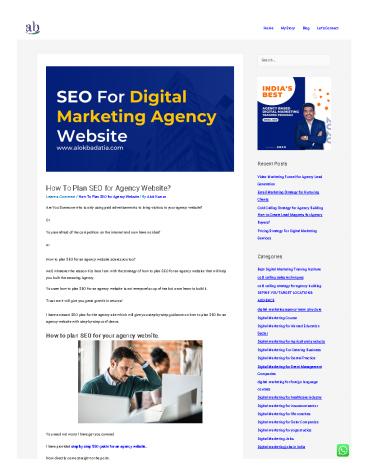 How to Plan SEO for Agency Website?