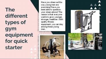 Different gym equipment for beginners