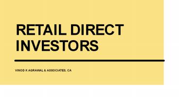 NEW RETAIL DIRECT INVESTOR SCHEME LAUNCHED BY GOVERNMENT