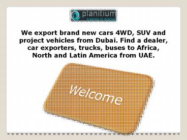 Facts To Be Known About Car Export From Dubai