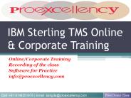 Proexcellency Provides IBM Sterling TMS Online Training