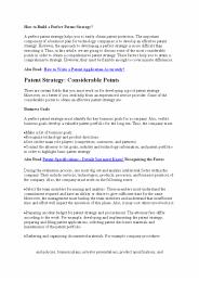 How to Build a Perfect Patent Strategy?