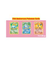 25th Anniversary Pokemon Cards