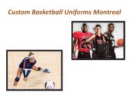 Custom Basketball Uniforms Montreal